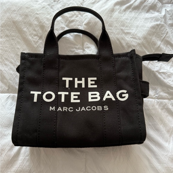 Marc Jacobs Black Tote with White Lettering - Picture 1 of 6